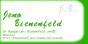 jeno bienenfeld business card